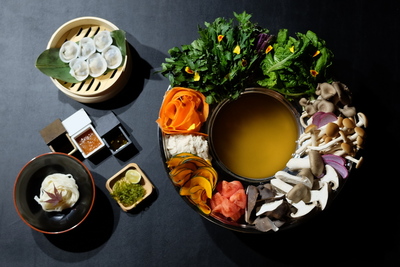 【新メニュー】ヴィーガン専門家監修《発酵×花鍋》フルコース夕食